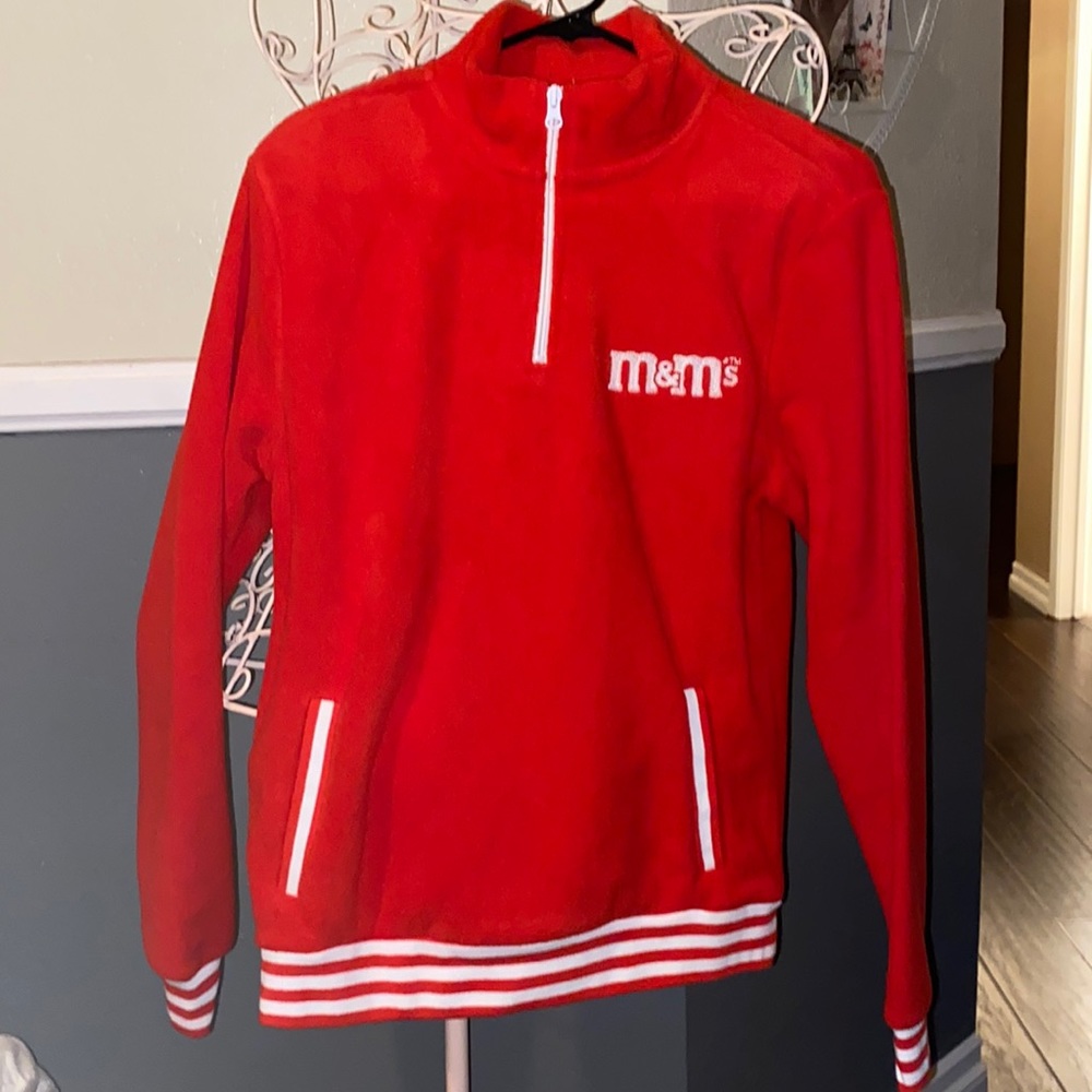 M&M red sweater from the M&M store